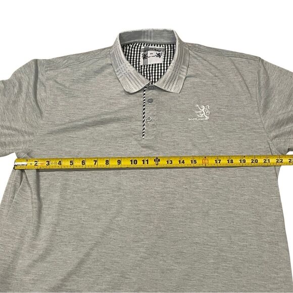 Scotland Polo Shirt with Classic Collar and Gingham trim XXL - Picture 6 of 9